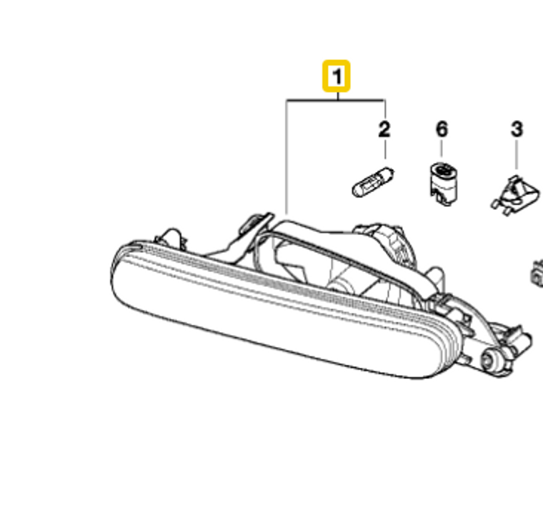 0) BMW OEM 63178361952 USED FOG LIGHT LEFT 330XI '01 E46 19992002 1999 2002323I 320I 325I 325 Euro All Parts
