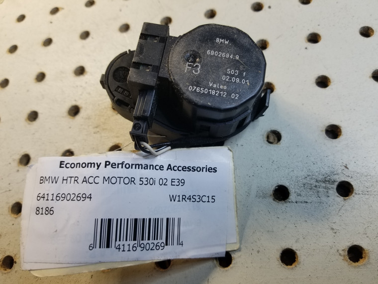 0) BMW OEM 64116902694 Heater Flap Actuator Motor VALEO 0765018212 (USED) Fits: 530i 2002 E39 & Other Listed Vehicles Euro All Parts