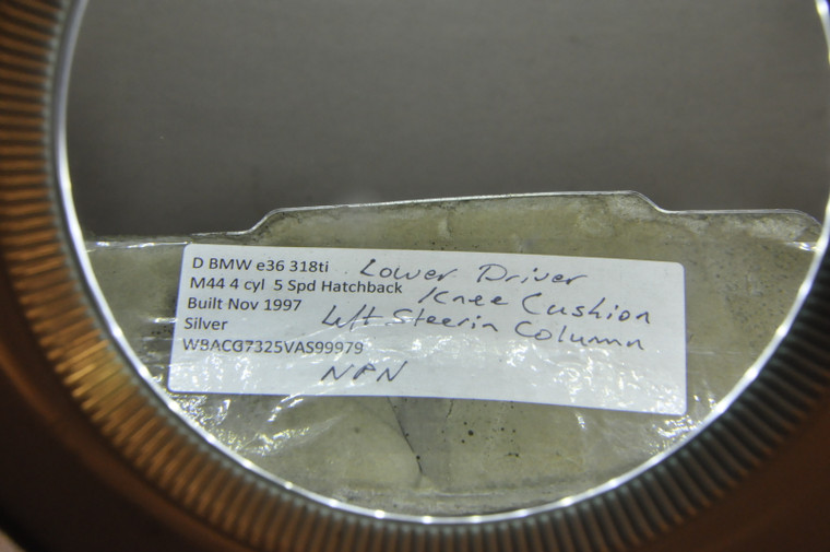 1) BMW OEM 51458146741 USED DRIVER KNEE PROTECTOR From: 1997 E36 318TI AS99979 FITS: 1992 1999 318ti Euro All Parts