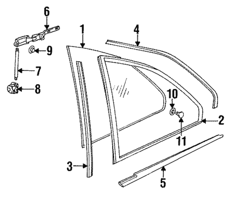0) DD-11 BMW OEM 51368119078 GLASS POP-OUT WITH LATCH SAINT GOBAIN 43R-001025 From: e36 is 92-95 coupe REAR RIGHT e36 Euro All Parts