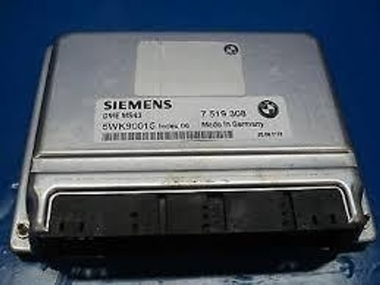 1) DH-22 BMW 12147519308 OEM Used DME ENGINE COMPARTMENT SIEMENS 5WK90015 7519308 From: 2002 E46 320i 12-14-7-551-615 12147519308 Euro All Parts
