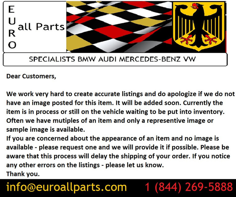 0) BMW OEM 17401362096 USED AUXILIARY FAN E24 1984 633CSI 3 Series Euro All Parts
