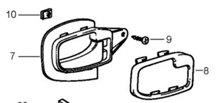 0) BMW OEM 51221960829 USED INTERIOR DOOR HANDLE RIGHT REAR 325I 92 E36 3 Series Euro All Parts 0) BMW OEM 51221960829 USED INTERIOR DOOR HANDLE RIGHT REAR 325I 92 E36 3 Series Euro All Parts