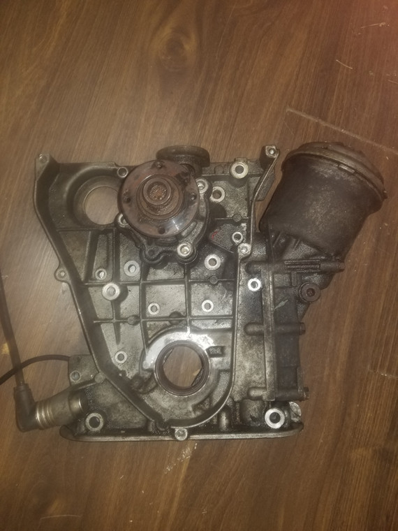 1) D BMW 11141714616 (USED) 1721359 OEM OIL PUMP & FILTER HOUSING & WATER PUMP M40 4 CYL FROM 1992 316i TOURING FITS E34 E30 1.6L '87-'94 Euro All Parts