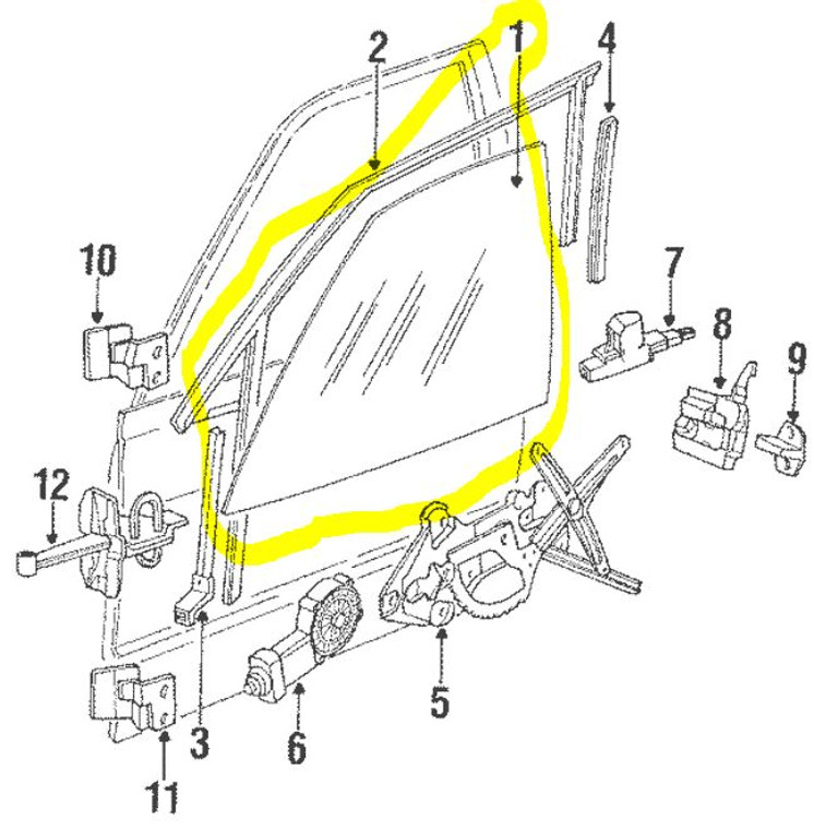 0) DD 130 BMW 51328107672 Used OEM Window Glass FRONT RIGHT 51-32-8-107-672 (51-32-8-107-672) H51360 From: E34 Fits: 518i 520i 525tds 525i 525iX 530i 535i 540i m5 (1987-1996) & other listed vehicles Euro All Parts