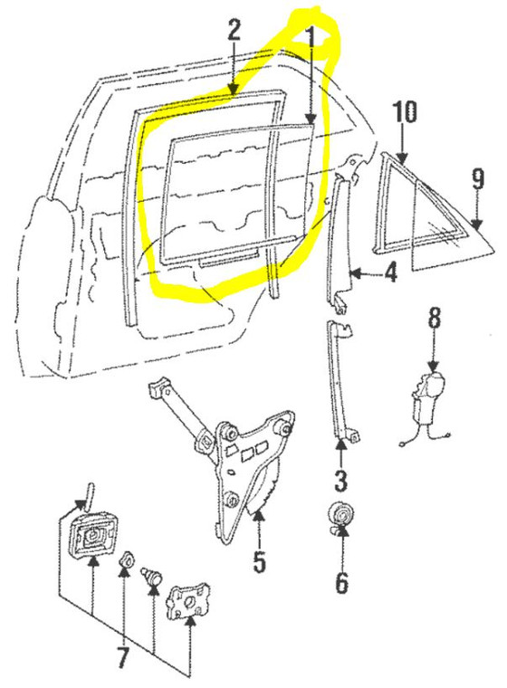 0) DD 257 Mercedes Benz (267300818 Used OEM Window Glass RIGHT REAR 126-730-08-18 (126-730-08-18) 0.301 From: W126 1985 350SD Euro All Parts