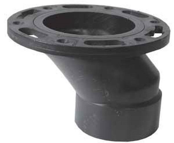 ABS DWV Closet Flange 4" x 3" Offset - IPEX