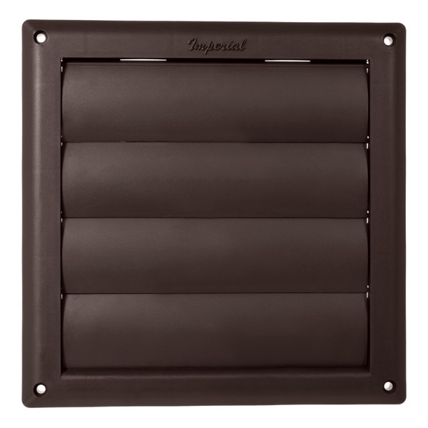 Louvered Vent Cap W/ Metal Screen 5" Brown