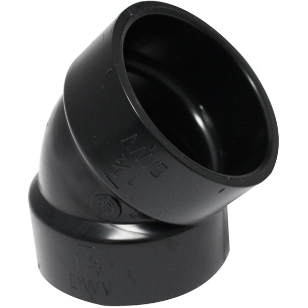 ABS DWV 45° Elbow Hub 3"