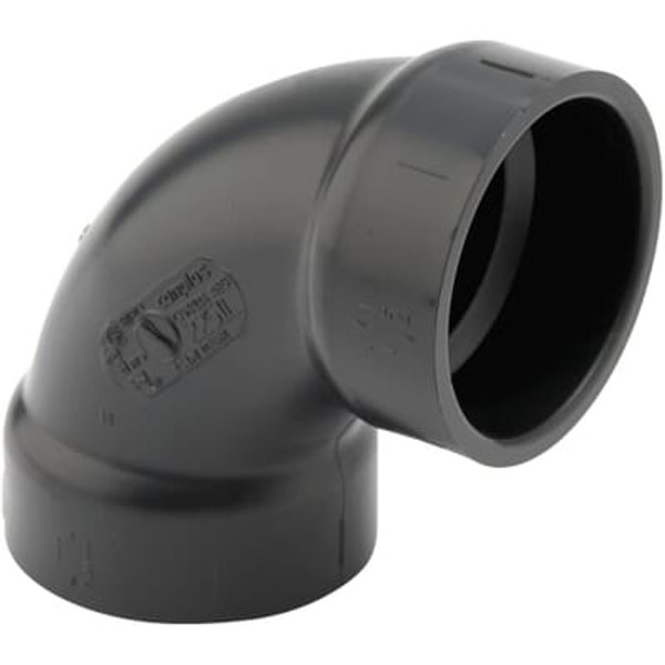 ABS DWV 90° Elbow Hub 2"