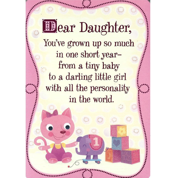 F0299HKB3630 HALLMARK 1ST DAUGHTER BIRTHDAY CARD