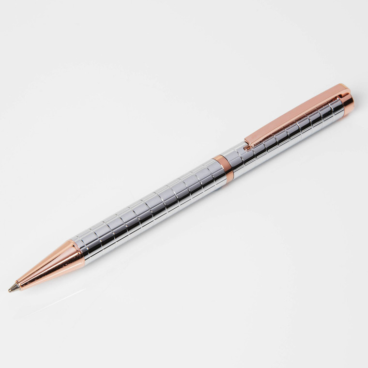 MST1193 Stratton Ball Point Pen - Silver & Rose