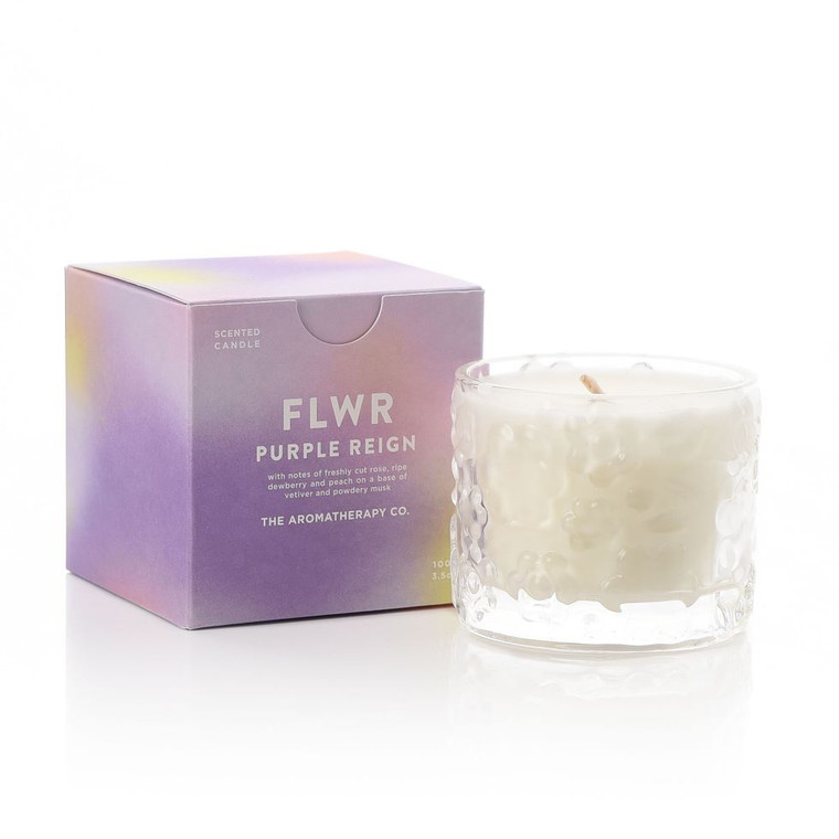 FIT03535 100G FLWR CANDLE PURPLE REIGN