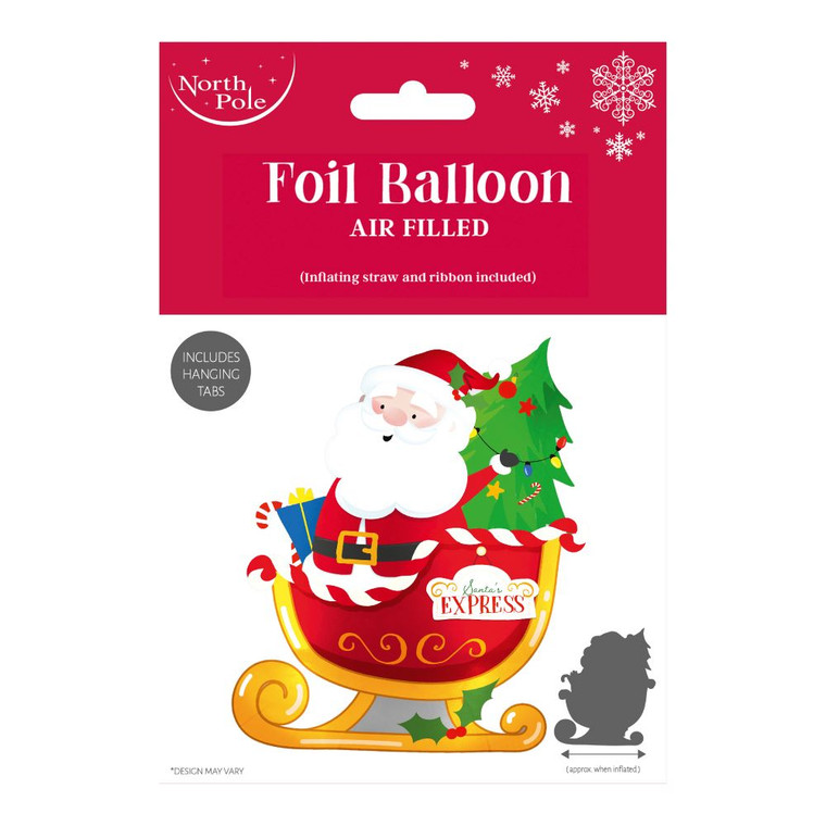 GX-31801-BC EUROWRAP SLEIGH STANDING FOIL BALLOON