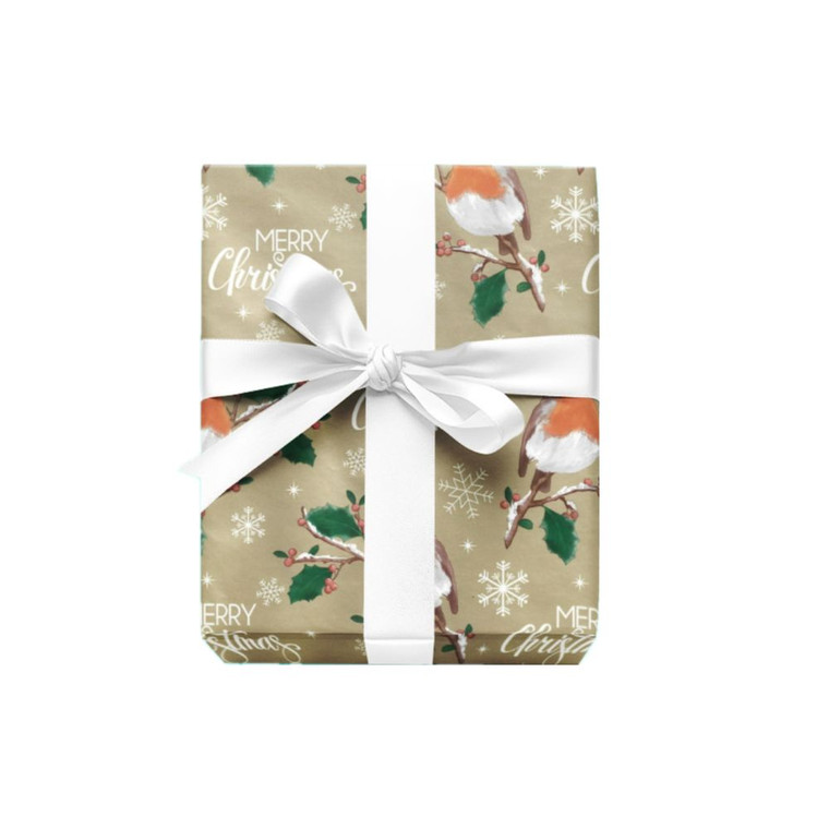 3151617 ROBIN BIRD DESIGN CHRISTMAS WRAPPER