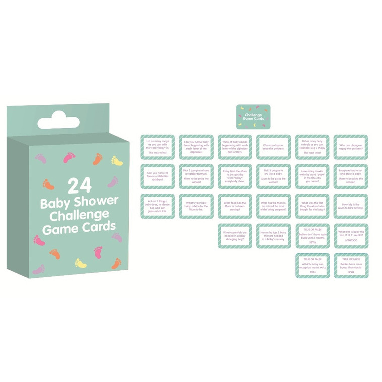 F24795-CHAL EUROWRAP BABY SHOWER CHALLENGE CARDS