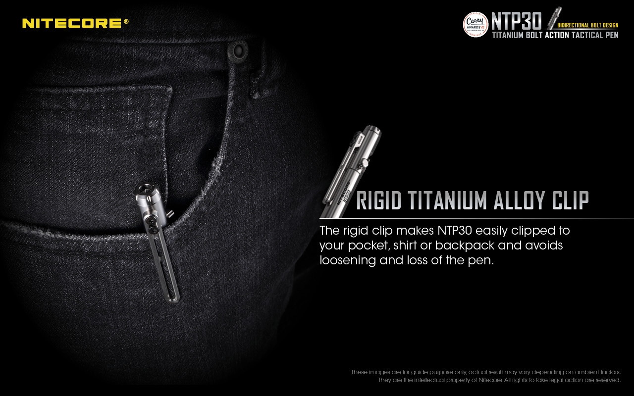 Nitecore NTP30 Titanium tactical pen LiteShop