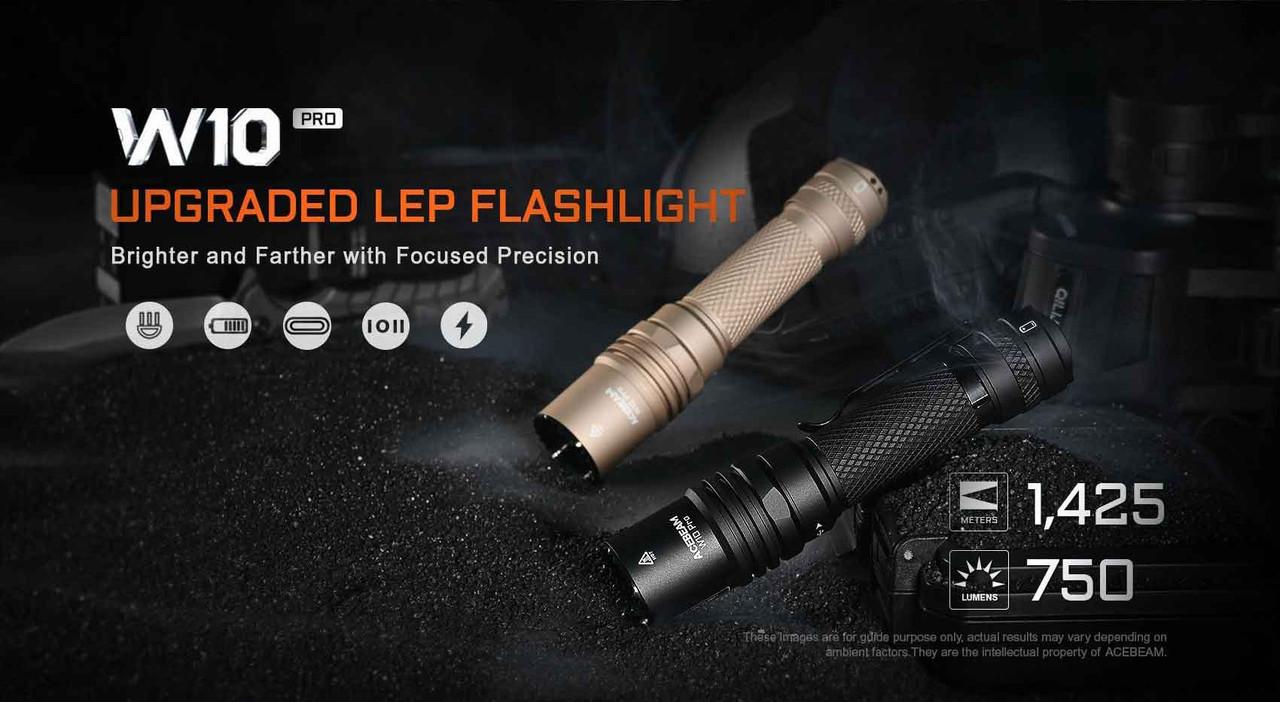 AceBeam W10 Pro 1425m Throw LEP Torch