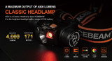AceBeam H30 4000 lumen multi-colour rechargeable LED headlamp