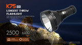 AceBeam K75 V2.0 2.5km ultra-throw 6300 lumen LED searchlight