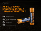 Fenix ARB-L21-5000U USB rechargeable 21700 Li-ion battery