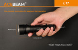AceBeam L17 Compact 2000 Lumen 820m White, Green or Red LED Thrower