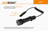 AceBeam L17 Compact 2000 Lumen 820m White, Green or Red LED Thrower