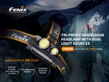 Fenix HM65R 1400 Lumen Dual Output  Rechargeable Headlamp