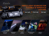 Fenix HM60R Versatile 1200 Lumen Triple Output Rechargeable LED Headlamp