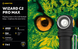 Armytek Wizard C2 Pro Max USB magnet 4000 lumen USB rechargeable headlamp