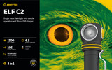 Armytek Elf C2 Compact 1100 lumen USB rechargeable headlamp