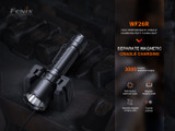 Fenix WF26R 3000 lumens 450m throw rechargeable torch with charging dock