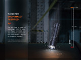 Fenix WF26R 3000 lumens 450m throw rechargeable torch with charging dock