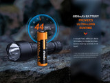 Fenix WF26R 3000 lumens 450m throw rechargeable torch with charging dock