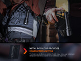 Fenix WF26R 3000 lumens 450m throw rechargeable torch with charging dock