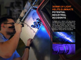Fenix WF25RM Dual White & UV 3000 Lumen torch with charging dock