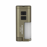 Acebeam UC3A - Compact EDC Light with RGB Signals in olive green, front view with white signal light.