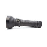 Side profile of the Skilhunt EC500 - USB-C Rechargeable Long Range Thrower, highlighting the SKILHUNT logo and side switch.