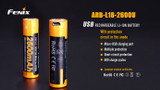 Fenix ARB-L18 2600U USB Rechargeable 18650 Lithium-ion Battery