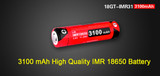 Klarus IMR 3100mAh protected 18650 lithium ion battery Klarus IMR 3100mAh protected 18650 lithium ion battery