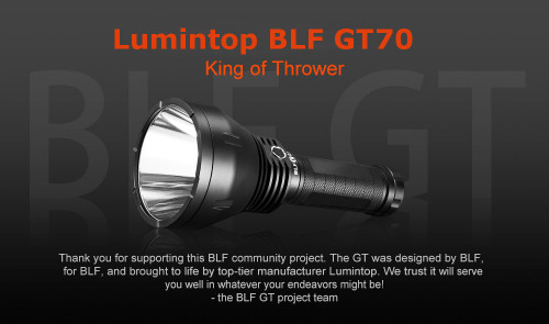 Lumintop BLF GT70 7500 lumen super bright LED search light