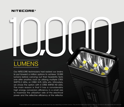 Nitecore TM10K 10000 lumen Tiny monster rechargeable LED torch