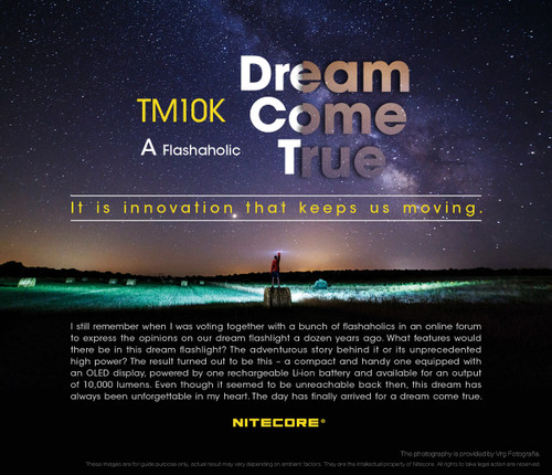 Nitecore TM10K 10000 lumen Tiny monster rechargeable LED torch