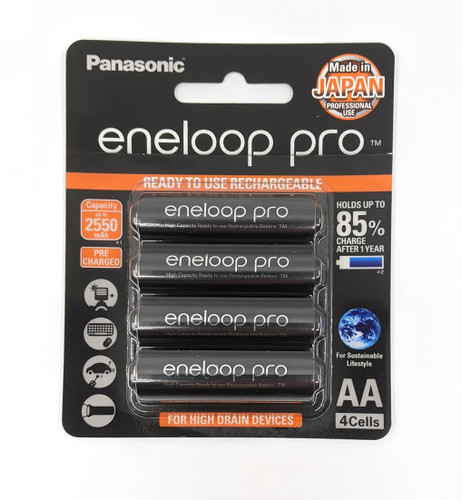 Panasonic Eneloop Pro 4 X AA LSD 2550mAh NiMH Batteries BK-3HCCE/4BT Panasonic Eneloop Pro 4 X AA LSD 2550mAh NiMH Batteries BK-3HCCE/4BT