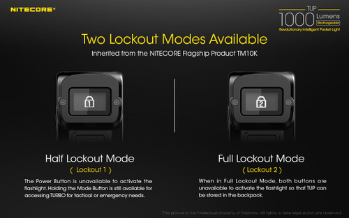 Nitecore TUP 1000 lumens intelligent USB rechargeable keychain torch