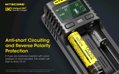 Nitecore UM2 Intelligent 2-slot battery USB smart charger