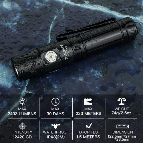 ThruNite TC15 V3 compact 2403 lumen USB-C rechargeable LED torch