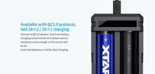Xtar SC2 Dual-bay micro USB fast battery charger 