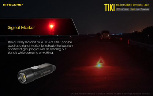 Nitecore TIKI LE Tiny 300 lumen rechargeable keychain and signal light
