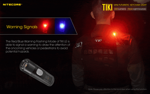 Nitecore TIKI LE Tiny 300 lumen rechargeable keychain and signal light